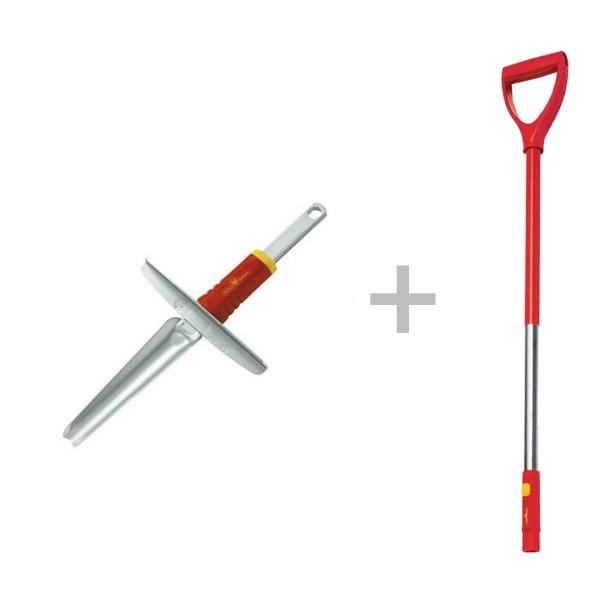 草取り 道具 草刈り 雑草取り Ks M と アルミニウム D ハンドル 柄 手入れ ウルフガルテン ガーデニング用品 雑貨 Wolf モデル Garten Zm Ad のセット 園芸