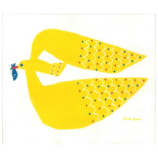 ふきん 北欧 食器 おしゃれ ギフト スポンジワイプ Katakata かもめ Yl イエロー メール便 対応 Wx 松永