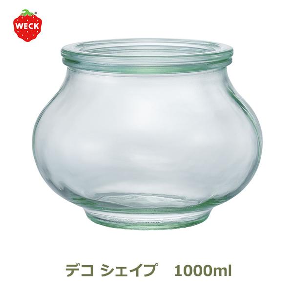 Weck Weck キャニスター ガラス ウェック デコシェイプ 1000 Ml We 748 保存 耐熱ガラス 容器 保存瓶 小物入れ おしゃれ キッチン収納 期間限定の激安セール 保存容器 かわいい 密閉