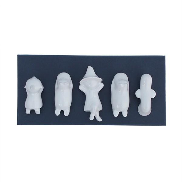 ムーミン グッズ キャラクター おしゃれ Moomin ムーミン谷の仲間たち 箸置き 5個 白 ギフト ホワイト プレゼント シンプル かわいい 北欧 セットギフト 割引も実施中