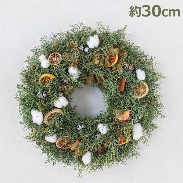 ⚠️専用品⚠️ モミの木 と迎える クリスマス 雪降る森の リース 30㎝ クリスマス リース 30cm ドライフルーツ 生リース モミの木