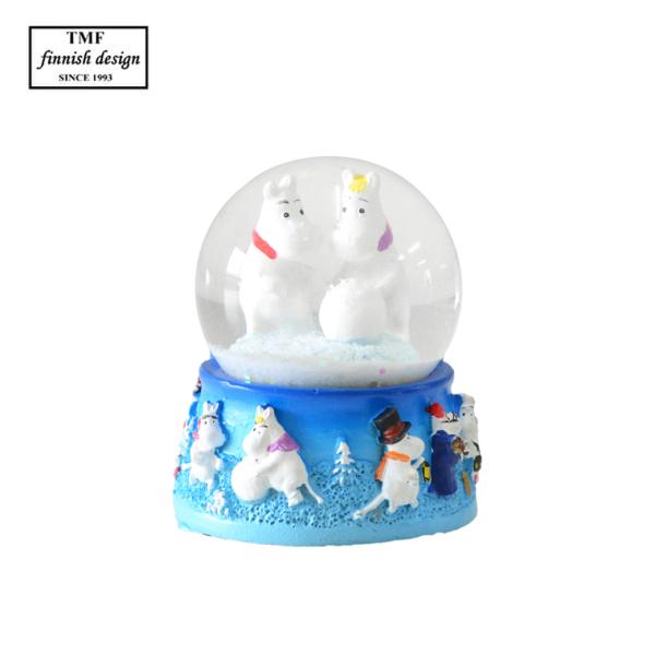 ムーミン スノードーム スノーグローブ ミニ マグネット グッズ ギフト プレゼント 大人 かわいい シンプル ムーミンバレー 雪合戦 冬 インテリア MOOMIN クリス