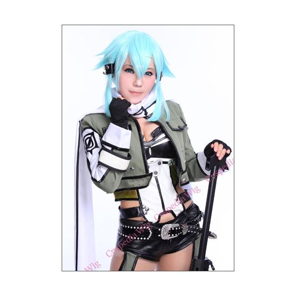 三分妄想 ソードアート・オンライン コスプレ アスナ ウィッグ