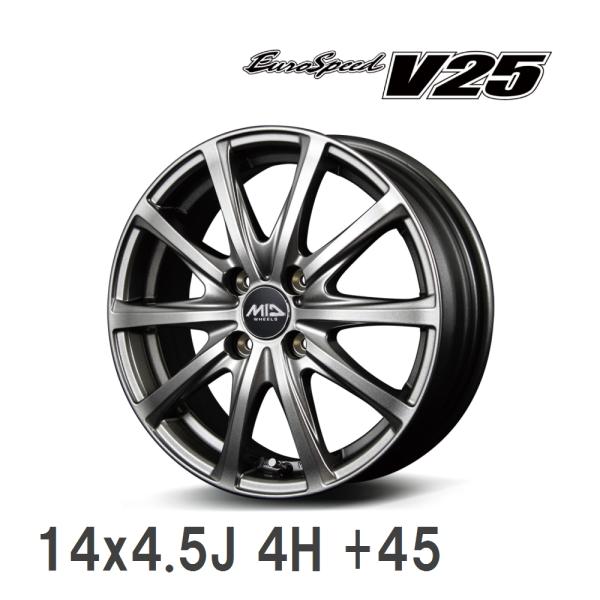 マルカサービス 【MID/マルカサービス】 EUROSPEED V25 14x4.5J +45