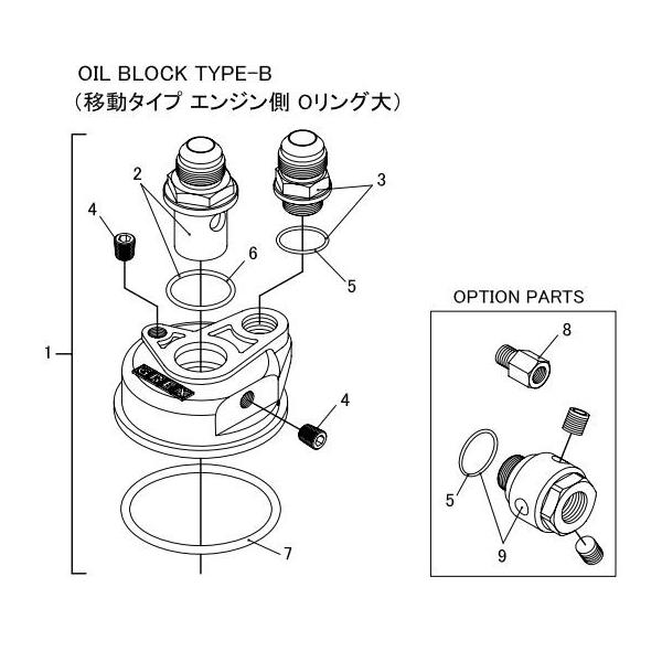 【TRUST/トラスト】GReddy オイルブロック補修パーツ Oリング(62φ)  [12401104]