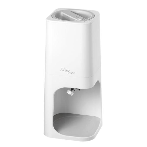 【商品名】　山善 電動 かき氷機 ふわふわ Mille Snow (ミルスノー) かき氷器 アレンジ レシピブック付き 製氷カップ2個付き ホワイト Y 【商品説明】　・【ふわふわ食感】お店で食べるようなふわふわ食感をご自宅で気軽に作れる電...