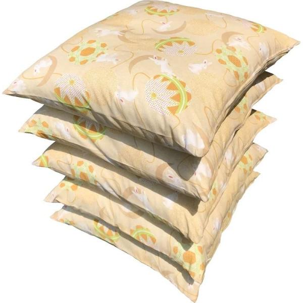 座布団カバー 55x59 5枚セット Aまりうさぎ ベージュ 55 59 日本製 綿