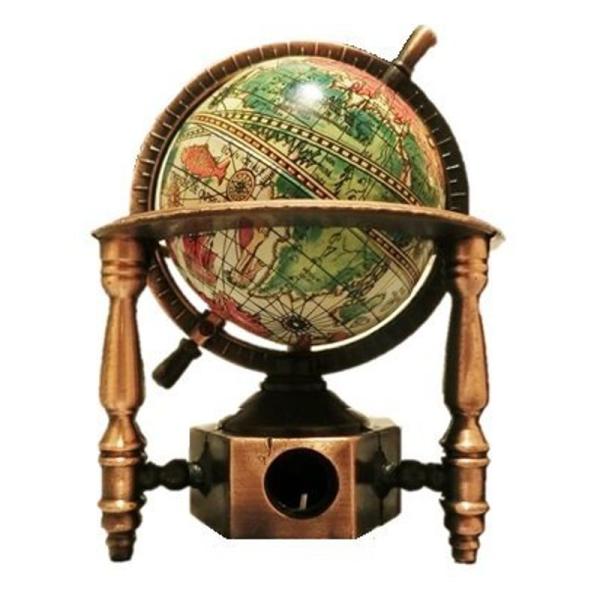 秋月貿易 デザイン小物 地球儀 W6.5cm x D6.5cm H8cm アンティーク