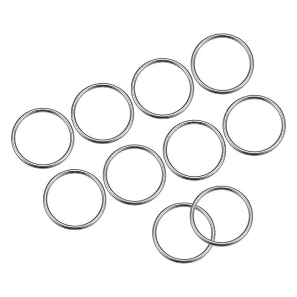 【商品名】　METALLIXITY メタルOリングバックル 35 mm内径 3 mm厚さ 10個 溶接 亜鉛合金 丸リング 手芸 DIY バッグ ハンド 【商品説明】　 【サイズ】　高さ : 1.50 cm　横幅 : 10.00 cm　奥行...