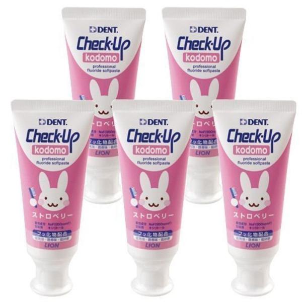 ライオン DENT チェックアップ kodomo ストロベリー 5本（60g/本）