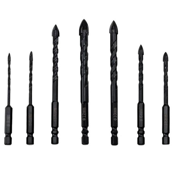 【商品名】　コンクリートドリルビット ガラスドリルビット タイルドリルビット 六角軸ドリルビット 超硬ドリルビット ドリル工具 工業用工具 家庭用工具  【商品説明】　・1.?Z?b?g???e?F?R???N???[?g?r?b?g7?_...