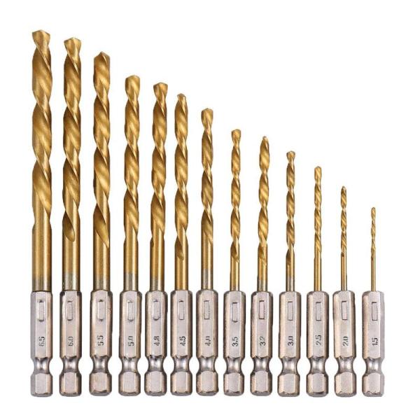 【商品名】　SeonFook 13本 ドリルビットセット 六角軸 ドリル 1.5mm-6.5mm ドリル刃セット 高速鋼 ステップドリルビット 鉄工用ド 【商品説明】　・?d?l?F1.5 mm?A2.0 mm?A2.5 mm?A3.0 m...