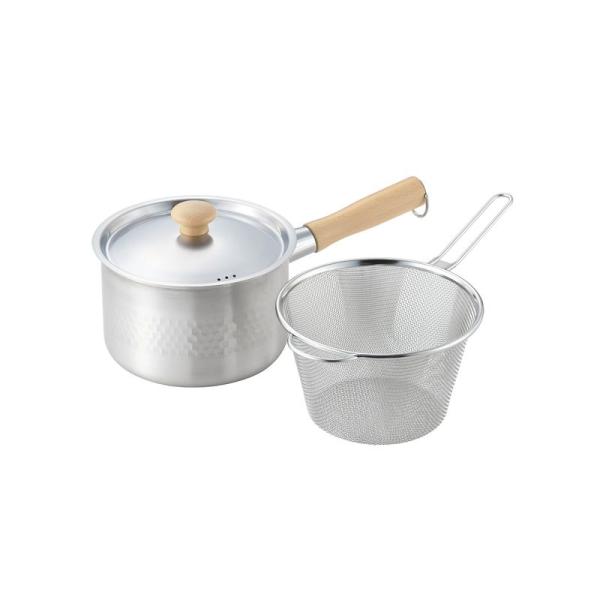 丸山技研 創燕 SOUEN 日本製 三層鋼深型片手鍋18cm（ストレーナー付