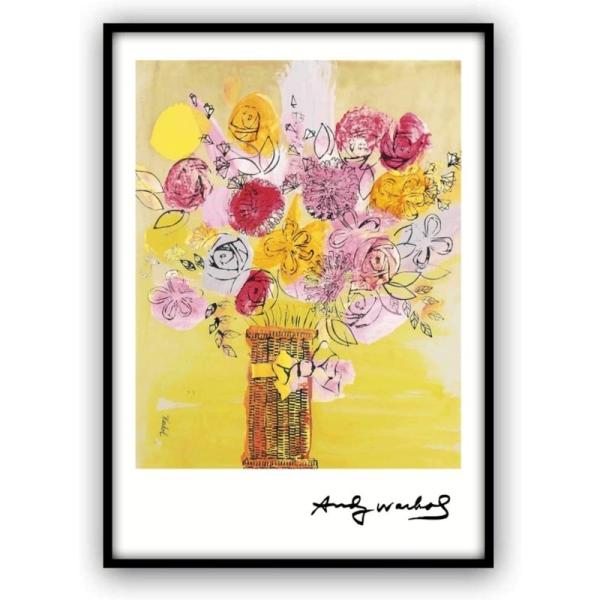 アンディ・ウォーホル お花の絵 ポスターaoipro (A2サイズ（フレーム