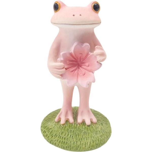 ダイカイ コポー Copeau 桜色のカエル 2.8×2.8×5.1cm 74019 : アップ