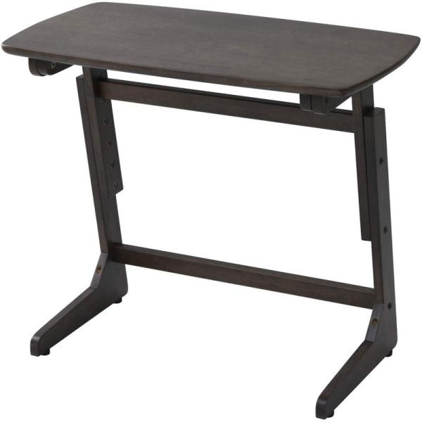 【商品名】　山善 昇降 テーブル 高さ3段階調整 頑丈(耐荷重20?) アジャスター付 幅75×奥行41.5×高さ55/60/65cm 組立品 ウォルナ 【商品説明】　・?{??T?C?Y:??75?~???s41.5?~????55/60...