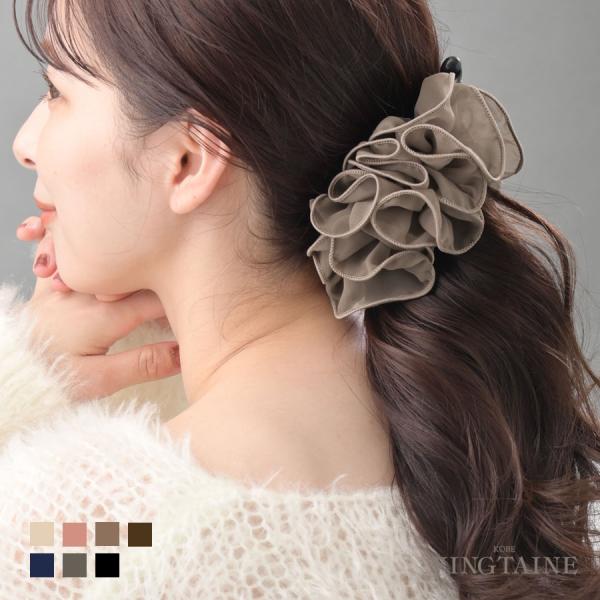 カラーリニューアル バナナクリップ ヘアアクセサリー　ヘアクリップ　シフォン　ボリューム H-24 アクセサリーSHOP レディース　爆買 mbgt
