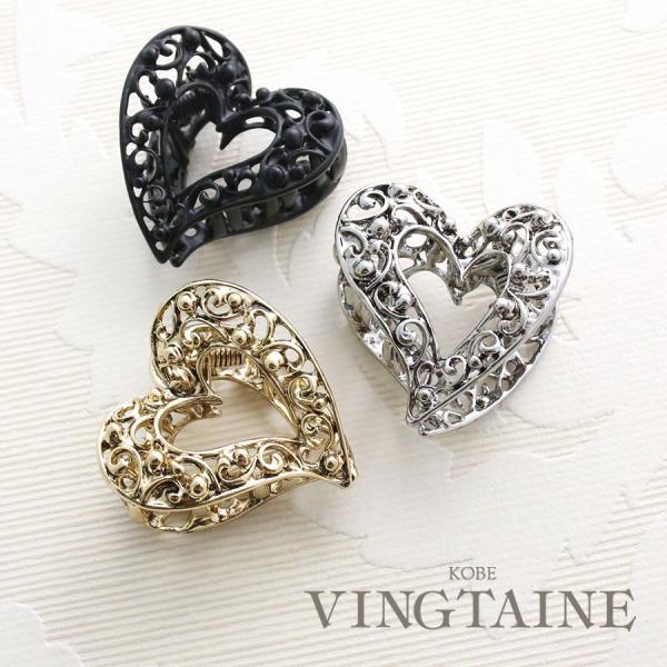 ハートミニバンスクリップ ヘアクリップ アンティーク調 透かし模様 ヘアアクセサリー シンプル かわいい おしゃれ プレゼント H 875 H 875 神戸ヴァンテーヌ ヤフー店 通販 Yahoo ショッピング