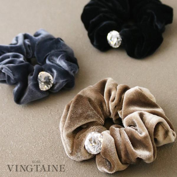 スワロフスキー　シュシュ　ヘアゴム vingtaine_hs-195
