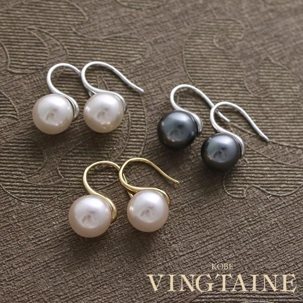 　  パール ピアス 一粒 フックピアス（8mm）結婚式 卒業式 入学式 入園式 2次会 シンプル 可愛い P1240        　爆買