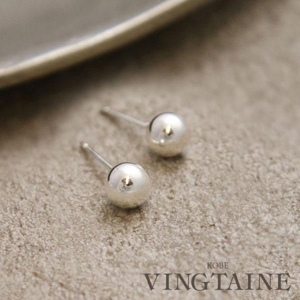 SILVER925 BELT STUD EARRINGS/シルバー/ピアス ヴァンテーヌ Silver925 ピアス ボール 6mm スタッドピアス シンプル
