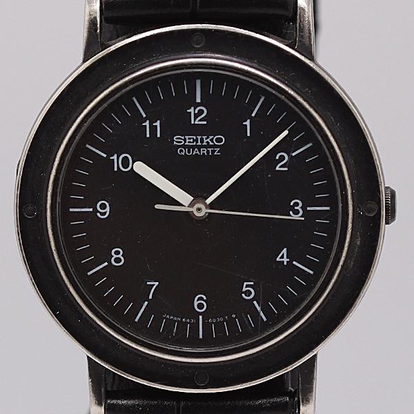 デッドストック級 稼働 セイコー シャリオ 6431-6030 QZ ブラック文字