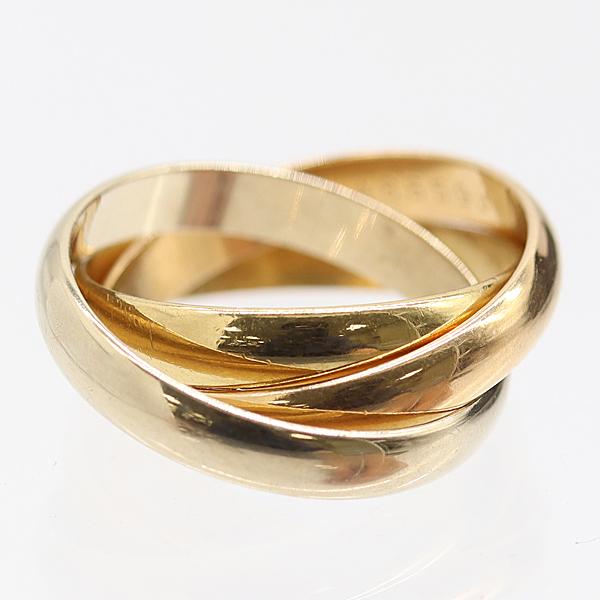 美品 カルティエ トリニティリング 750(YG×PG×WG) 7.4g 51 A8659J