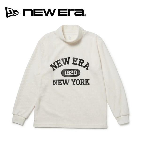 ニューエラ ゴルフ 長袖 グリッドフリース ハイネック Tシャツ オフホワイト New Era Golf (15129482) 2026年秋冬モデル
