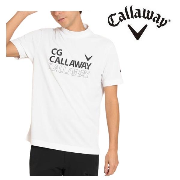キャロウェイ メンズ ゴルフウェア 半袖シャツ クローズドメッシュ 半袖モックネックシャツ C24134105 Callaway Golf  春夏モデル