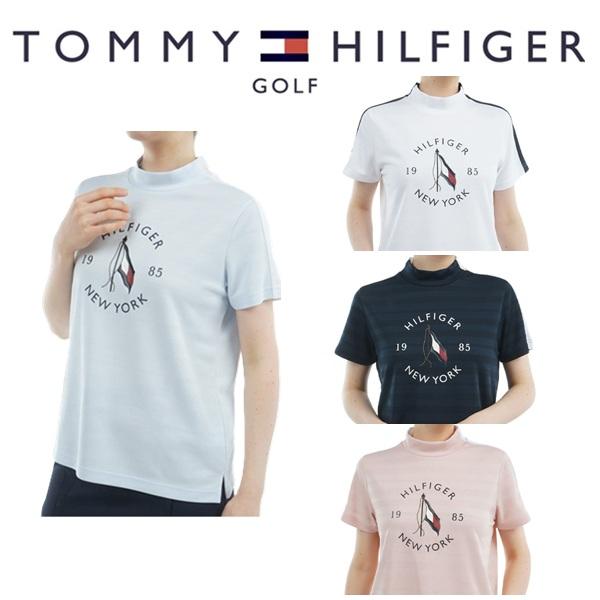 トミーヒルフィガー ゴルフレディース サークルロゴ 半袖モックネックシャツ TOMMY HILFIGER  THLA522 2025年春夏モデル