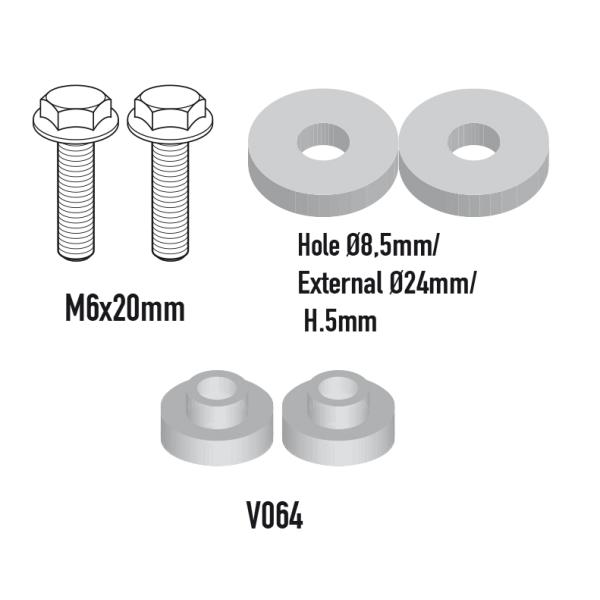 イタリア　ＧＩＶＩ社 ロイヤルエンフィールド ヒマラヤン 2021-適合モノキープレート（別売）を取り付ける専用キャリア用取り付けキット