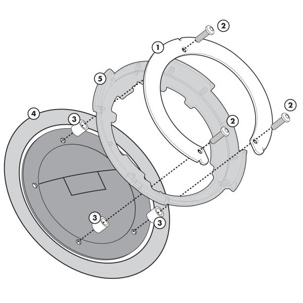 GIVI（ジビ） バイク タンクバッグ GIVI BF08 Tanklock用フランジ