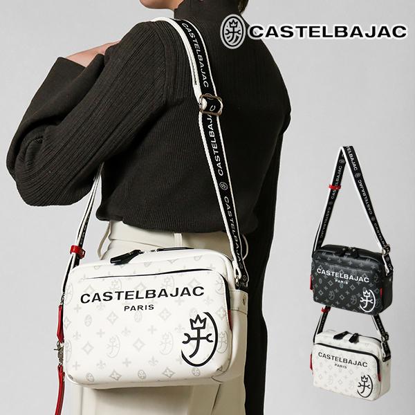 美品　カステルバジャック モノグラムサシャ 2WAY サコッシュバッグ　ホワイト 美品 カステルバジャック モノグラムサシャ 2WAY サコッシュバッグ