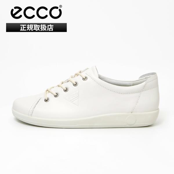 ecco ホワイト レザー スニーカー39 ECCO Soft Zero WOMEN ウィメンズ レザースニーカー | ホワイト