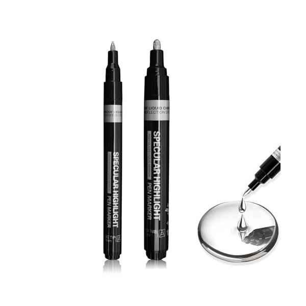 LKCCTK クロームメッキマーカーペン DIYハイライトペン 線幅0.7mm 3.0mm 防水 退色防止 耐摩耗 鏡面効果 強い光沢感 メタルマーカー 模型 補修用 塗