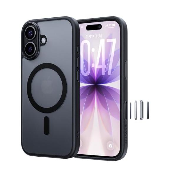 NIMASO iPhone 17 用 ケース MagSafeアクセサリー対応 スマホケース マグセーフ カバー 滑り止め マット仕上げ 全面保護 あいふおん17用ケース 耐衝