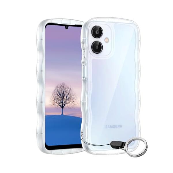 Galaxy A25 5G ケース クリア ウェーブ SC-53F SCG33 TPU波状のバンパー 透明 スマホケース かわいい うねうね ギャラクシーa25 SC-53F SCG33 ウェー