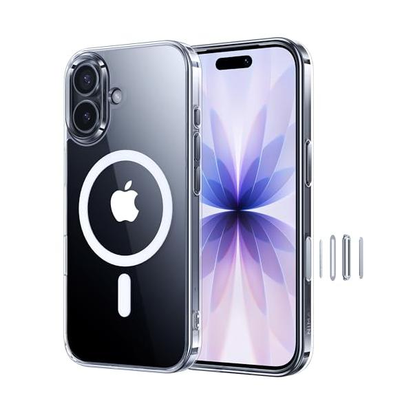 NIMASO iPhone 17 用 ケース 【MagSafe対応・カメラコントロールカバー付き・米軍MIL規格】PC背面 傷つき防止 黄変防止 指紋防止 いPhone17 ケース