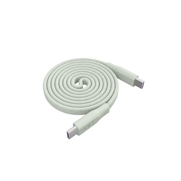 CIO フラットスパイラルケーブル CtoC 1m (Type-C/USB-C) PD 急速充電 平型 磁石 マグネット吸着 まとまる 充電ケーブル PD 240W データ転送 480Mbps