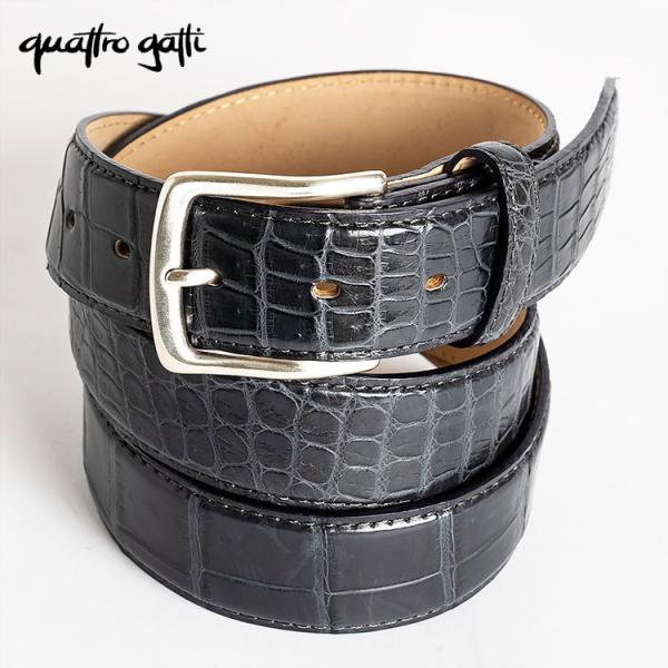 ベルト メンズ 本革 クロコダイル ワニ革 ブラック 黒 ブラウン 茶色 ネイビー 紺 ダークグレー クアトロガッティ 35mm Buyee Buyee Japanese Proxy Service Buy From Japan Bot Online