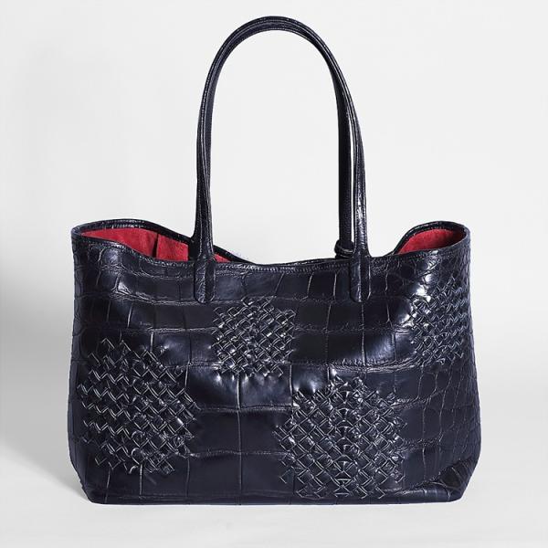 オリジナル バッグ トートバッグ ブラック/黒 メッシュ 編み込み