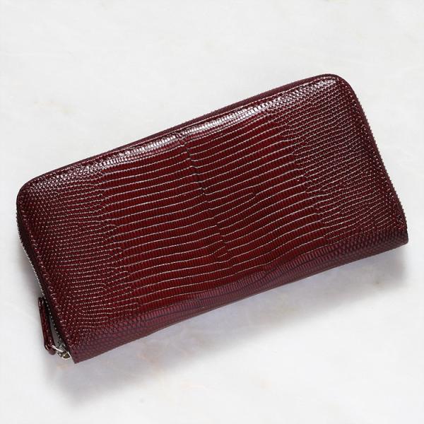 高品質大人気 のメンズ 長財布 ファッション 日本製 レザー 財布 レディース 本革 小銭入れあり 日本製 リザード オリジナル Sk4418 セレクトショップsakura ダークレッド 赤 レディース トカゲ革 ヤフー店