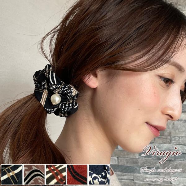 シュシュ 大人 ヘアアクセサリー ヘアゴム おしゃれ シンプル ヘアアクセ リボン 上品 レディース 大人 可愛い 髪留め 髪飾り ギフト ブランド vi-1868