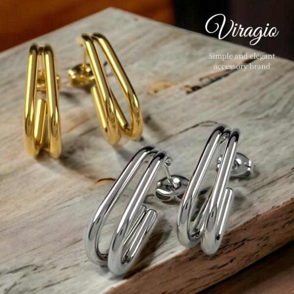 ピアス 18k 18金 プラチナ コーティング 金属アレルギー 対応 つけっぱなし ステンレス キャッチ 大人 レディース ジュエリー vi-1956