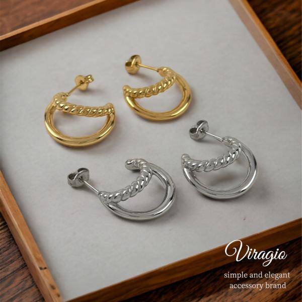ピアス 18k 18金 プラチナ コーティング 金属アレルギー 対応 つけっぱなし ステンレス キャッチ 大人 レディース ジュエリー vi-1964