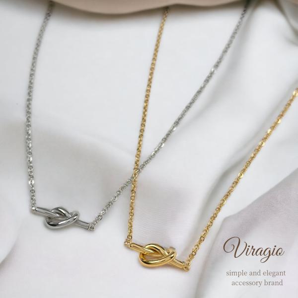 ネックレス 18k 18金 ホワイトゴールド コーティング 金属アレルギー 対応 ステンレス シンプル チェーン 上品 アクセサリー レディース ジュエリー vi-1975