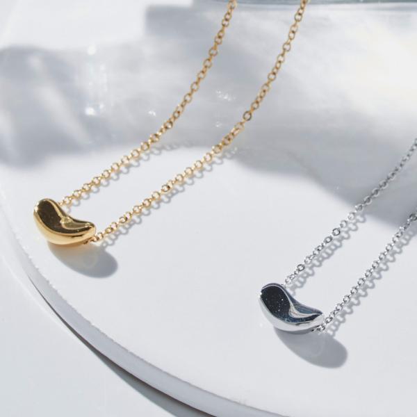ネックレス 18k 18金 ホワイトゴールド コーティング 金属アレルギー 対応 ステンレス シンプル チェーン 上品 アクセサリー レディース ジュエリー vi-1983