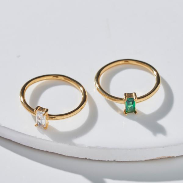 リング 指輪 金属アレルギー対応 18K コーティング レディース ゴールド シルバー サージカルステンレス シンプル 大人 重ね付け vi-2039