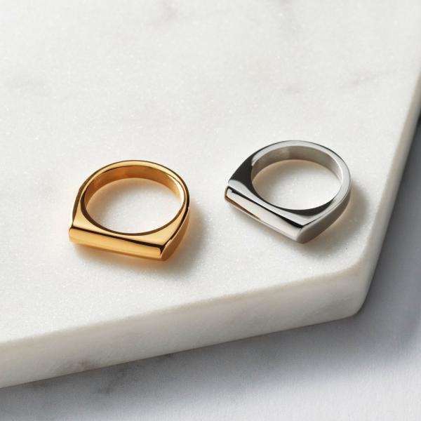 リング 指輪 金属アレルギー対応 18K コーティング レディース ゴールド シルバー サージカルステンレス シンプル 大人 重ね付け vi-2044