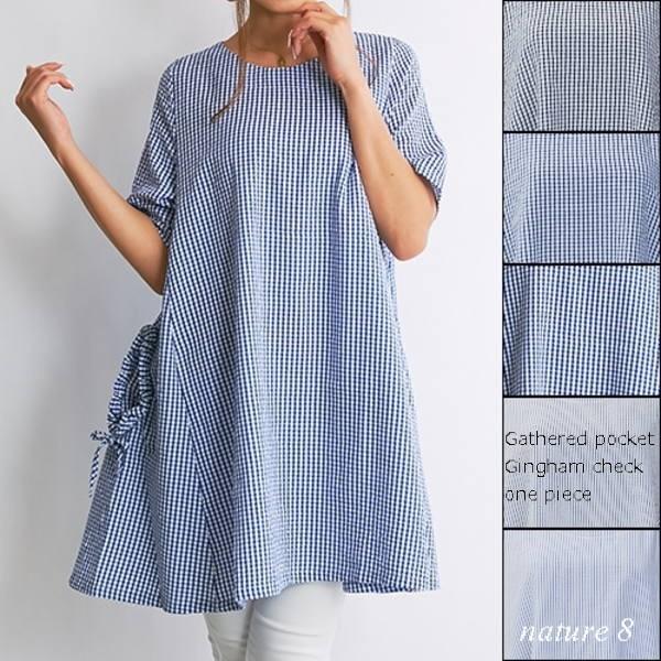 ワンピース レディース きれいめ チュニック ギンガムチェック柄 フレアー ａライン ゆったり フリーサイズ 夏 Ab0078 Buyee 日本代购平台 产品购物网站大全 Buyee一站式代购 Bot Online